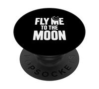 Envole-Moi vers la Lune | Espace rétro Vintage PopSockets PopGrip Adhésif