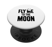 Envole-Moi vers la Lune | Espace rétro Vintage PopSockets PopGrip Adhésif