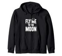 Envole-Moi vers la Lune | Espace rétro Vintage Sweat à Capuche