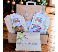 EnVoyaJeux - Coffret Noël Petits Explorateurs - Kits découverte du Monde multiactivités Kenya et Pérou - Jeux éducatifs 6 à 11 Ans - Cadeau Enfant Fille garçon - Fabriqué en France