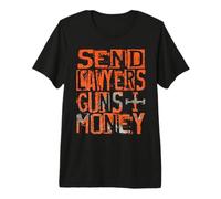 Envoyer aux avocats des Armes et de l'argent Funny Attorney T-Shirt Haut de Gamme