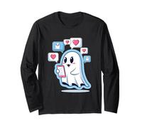 Envoyer des SMS Ghost Halloween Chat Social Manche Longue