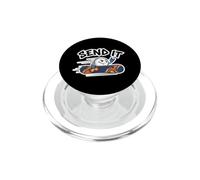 ENVOYEZ-Le Extreme Snowboarder Cartoon Rock on Shredder Vibe PopSockets PopGrip pour MagSafe
