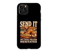 Envoyez-Le Mon Chien n'hésite jamais Golden Retriever Coque pour iPhone 11 Pro