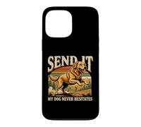 Envoyez-Le Mon Chien n'hésite jamais Golden Retriever Coque pour iPhone 13 Pro Max