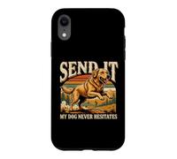 Envoyez-Le Mon Chien n'hésite jamais Golden Retriever Coque pour iPhone XR