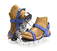 EnvyGreen Aérateur de pelouse - Prêt à l'emploi - Pré-assemblé - Taille Unique - Aérateur de pelouse avec Sangle en X - Chaussures à Pointes pour pelouse, Cour et Racines - Outils de qualité