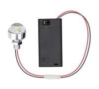 enwant Lumières LED à Piles DIY Accessoire pour Maison de poupée Miniature, Support de Batterie avec lumière LED Fil Flexible - AA Support de Batterie Lampe LED - 1 Paquet(Red)