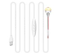 enwant Petit kit d'éclairage LED USB à intensité variable 1 W avec câble et interrupteur DC 5 V Lampe USB 1,6 m de long pour festival, Halloween, bricolage, expériences (vert)