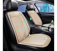 EnweKapu Siege Massant Voiture Ventilation, Coussin Siege Auto Réfrigération, Massage rafraîchissant, Vibratoire, Housses et Coussins pour Siège Auto pour Voiture Véhicule Tout-Terrain,Beige