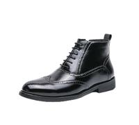 ENWIND Bottes habillées pour Hommes Bottines Oxford Chukka Bottes Chelsea Formelles en Cuir,Noir,43 EU