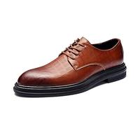ENWIND Chaussure Derbys Brogues Homme Chaussures Business Habillées Formelles à Lacets Chaussures Costume Mariage,Marron,40 EU