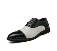 ENWIND Chaussure Derbys Homme Habillées Affaires De Ville Brogue À Lacets Chaussures De Bureau Mariage,Noir,48 EU
