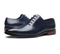 ENWIND Chaussure Derbys Homme Ville Costume Entreprise Chaussures Formelles Officiel à Lacets en Cuir Synthétique Oxfords Chaussures,Bleu,48 EU