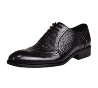 ENWIND Chaussure Homme Cuir, Chaussure Derbys Habillées Formelles Affaires À Lacets Oxford Brogues Chaussures pour Costume Mariage,Noir,46 EU