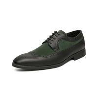 ENWIND Chaussures Oxford Habillées pour Homme - Multicolore Pointes À Lacets Patchwork Chaussures Business,Noir,44 EU
