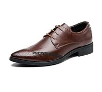 ENWIND Chaussures Oxford Homme à Lacets pour Affaires Mariage Costume Formelle Chaussure de Derbys,Marron,41 EU