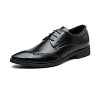 ENWIND Chaussures Oxford Homme à Lacets pour Affaires Mariage Costume Formelle Chaussure de Derbys,Noir,45 EU