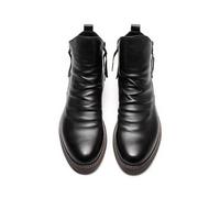 ENWIND Hommes Bottes De Chevalier Chelsea Fermeture Éclair sur Les Deux Côtés Bottines,Noir,44 EU