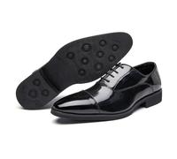 ENWIND Hommes Chaussure d'affaires Formels en Cuir d'unité Centrale Chaussures habillées Costume de Mariage Chaussure Derbys à Lacets,Noir,42 EU