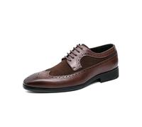 ENWIND Hommes Classique Oxford Wingtip Moderne Formel Lacets Chaussures De Mariage Chaussure,Marron,43 EU