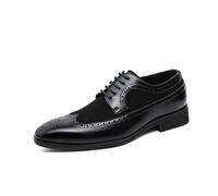ENWIND Hommes Classique Oxford Wingtip Moderne Formel Lacets Chaussures De Mariage Chaussure,Noir,46 EU