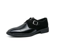 ENWIND Hommes Mocassins Monk Boucle Chaussures Oxford Guide Chaussures Oxford Lire Chaussures pour Hommes,Noir,43 EU