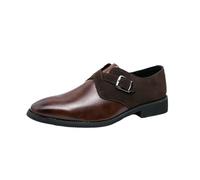 ENWIND Hommes Mocassins Monk Boucle Chaussures Oxford Guide Chaussures Oxford Lire Chaussures pour Hommes,Marron,43 EU