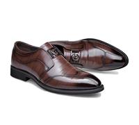 ENWIND Mocassins Plats pour Hommes en Cuir sans Lacet Chaussures Habillées d'affaires Conduite Décontracté Chaussure Bateau,Marron,41 EU