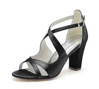 ENWIND Sandales À Talons pour Femme Confortable Talon Bloc Chaussures Habillée D'été avec Sangle Croisée pour Bal De Fin D'année, Fête