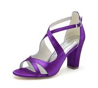 ENWIND Sandales À Talons pour Femme Confortable Talon Bloc Chaussures Habillée D'été avec Sangle Croisée pour Bal De Fin D'année, Fête