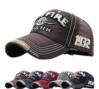 Enwokran Casquette De Baseball Homme，Chapeaux de Baseball d'aigle Brodé, Unisexe 3D Brodé À La Main Chapeau de Soleil Décontractée Tendance (Café)