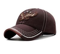 Enwokran Casquette De Baseball Homme，Chapeaux de Baseball d'aigle Brodé, Unisexe 3D Brodé À La Main Chapeau de Soleil Décontractée Tendance