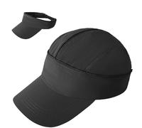 Enwokran Casquette de Baseball Unisexe Détachable à Double Usage Visiere Casquette à Séchage Rapide Visières de Soleil Anti-Soleil Casquette de Baseball Réglable et Respirante (Noir)