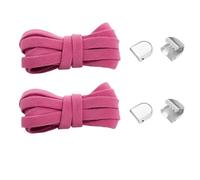 ENWWCH 2 paires de lacets sans cravate for chaussures 8MM élastiques plats baskets adulte lacet rapide attaches accessoires Pour Adultes(Color1)