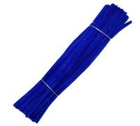 ENWWCH 200 pièces bâton en Peluche coloré Chenille tiges Tuyau Tige Fil Torsion Bande Bricolage Artisanat Jouet éducatif pour DIY(Deep Blue)