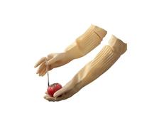 ENWWCH 3 pièces 38 cm gants de lessive ménagers nettoyage cuisine lavage vaisselle en Latex caoutchouc épaissi allongé antidérapant résistant à l'usure Pour Nettoyage De Cuisine(Yellow)