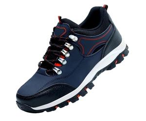 ENWWCH Chaussures De Travail Steel Toe Cap Shoes for Men Work Boots Puncture-Proof Work Safety Shoes Protective Working Shoes Male Footwear Security Sneakers pour Le Travail en Extérieur(Blue,45)
