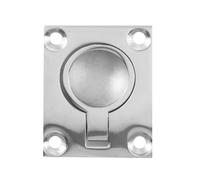 ENWWCH Lot de 2 loquets trappe casier bateau 48 x 38 mm, montage encastré, anneau, poignée traction, matériel surf marin, acier inoxydable 316 Pour Marine