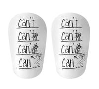 ENWWCH Lot de 2 Paires protège-Tibias Football, légers et épais, Mini antidérapants for l'entraînement Sportif pour Hommes Et Femmes(White,8x5CM)