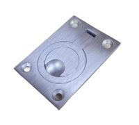 ENWWCH Lot de 2 poignées trappe bateau en acier inoxydable, loquet casier, armoire, montage encastré, anneau levage, poignée couverture pont, boucle sol Pour Marine(Silver S)