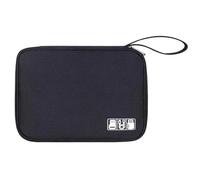ENWWCH Lot de 2 Sacs Rangement for appareils électroniques Voyage, étuis for câbles Portables, Accessoires, chargeurs téléphone(Black)