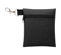 ENWWCH Lot de 2 Sacs Transport for balles Golf avec Boucle, Porte-Tees Portable, Fermeture éclair, Pochette Ceinture for 7 Standard pour Fitness(Black)