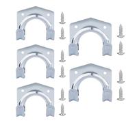 ENWWCH Lot de 40 Crochets Suspension métalliques, muraux Rangement avec vis, Double Crochet, en Fer Multi-usages for Jardin, Cuisine, Garage, Outils pour Garage Remise