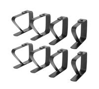 ENWWCH Paquet de 8 Pinces à Nappe en Acier Inoxydable Pique-Nique Noires réglables antidérapantes Pince Fixe Support pour Restaurant
