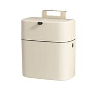 ENWWCH Poubelle murale rectangulaire, conception étroite avec couvercle, forte capacité de charge, deux méthodes montage mural, 9L Pour plan de travail(With Sticker)