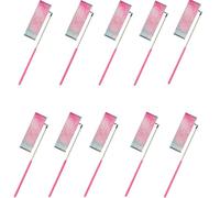 ENWWCH Rubans de Gymnastique étoiles Clignotantes, 10 pièces, Ruban Danse, Art Rythmique, Ballet, Banderole, Tige tournante, bâton Arc-en-Ciel, entraînement pour Les Spectacles(Pink Handle,2M)