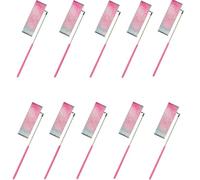 ENWWCH Rubans de Gymnastique étoiles Clignotantes, 5/10 pièces, Ruban Danse, Art Rythmique, Banderole Ballet, Tige tournante, bâton Arc-en-Ciel d'entraînement pour Les Spectacles(10pcs Pink,4M)