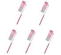 ENWWCH Rubans de Gymnastique étoiles Clignotantes, 5/10 pièces, Ruban Danse, Art Rythmique, Banderole Ballet, Tige tournante, bâton Arc-en-Ciel d'entraînement pour Les Spectacles(5Pcs Red,2M)