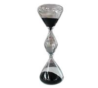 ENWWCH Sablier Sablier irrégulier créatif, décoration de la Maison, sablier en Verre, Bijoux, Temps de Sable, minuterie de Sable Noir pour Le ChronoméTrage(Black Small)